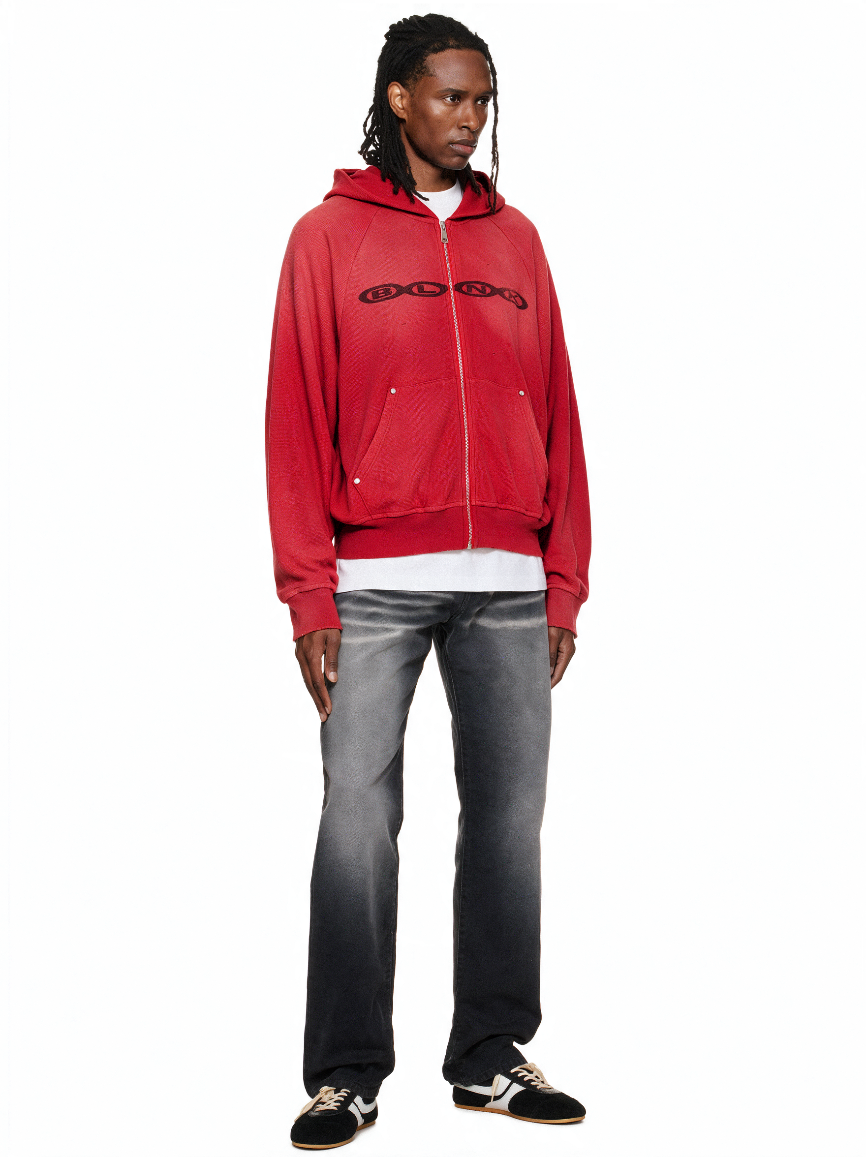 Blanko Red Thermal Hoodie
